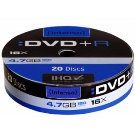 Диск DVD-R 4.7GB 16x 20 Pack Spindle, Intenso Германия (4101153 )